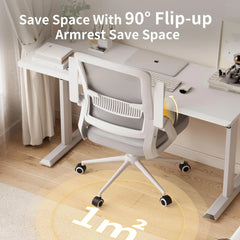Chaise de Bureau Ergonomique – Dossier en Maille, Accoudoirs Relevables & Soutien Lombaire