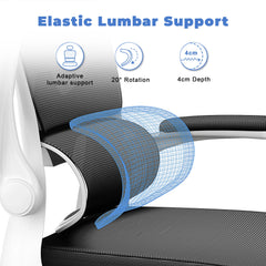 Chaise de Bureau Ergonomique Premium – Soutien Lombaire Dynamique, Dossier Respirant & Accoudoirs Relevables