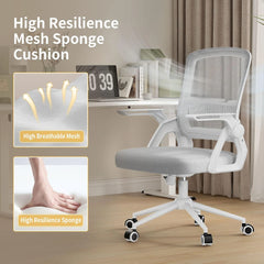Chaise de Bureau Ergonomique – Dossier en Maille, Accoudoirs Relevables & Soutien Lombaire