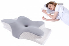 Oreiller triangulaire ergonomique utilisé pendant le sommeil pour améliorer la posture et la détente