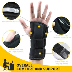 Attelle de Poignet Métallique Professionnelle – Soutien Maximal & Confort Respirant