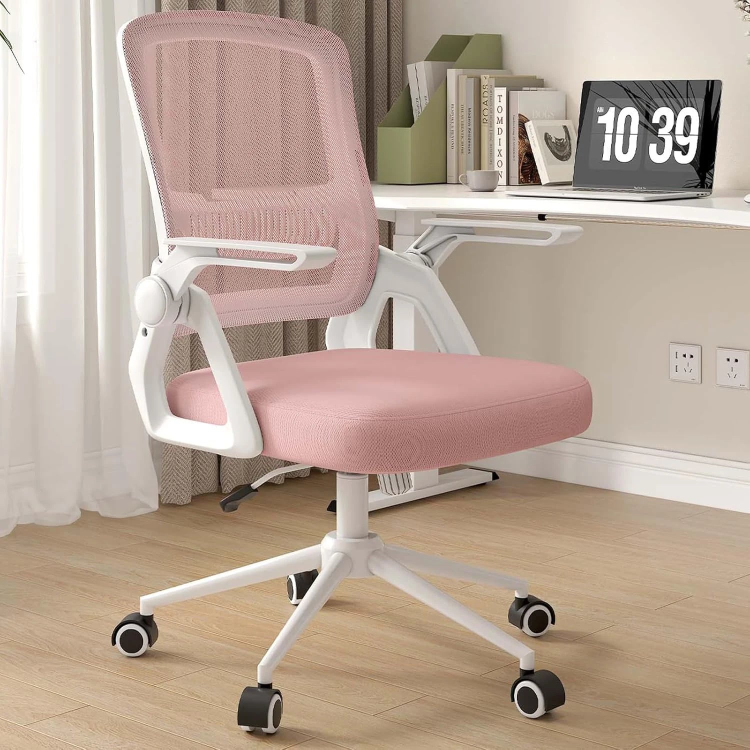 Chaise de Bureau Ergonomique – Dossier en Maille, Accoudoirs Relevables & Soutien Lombaire