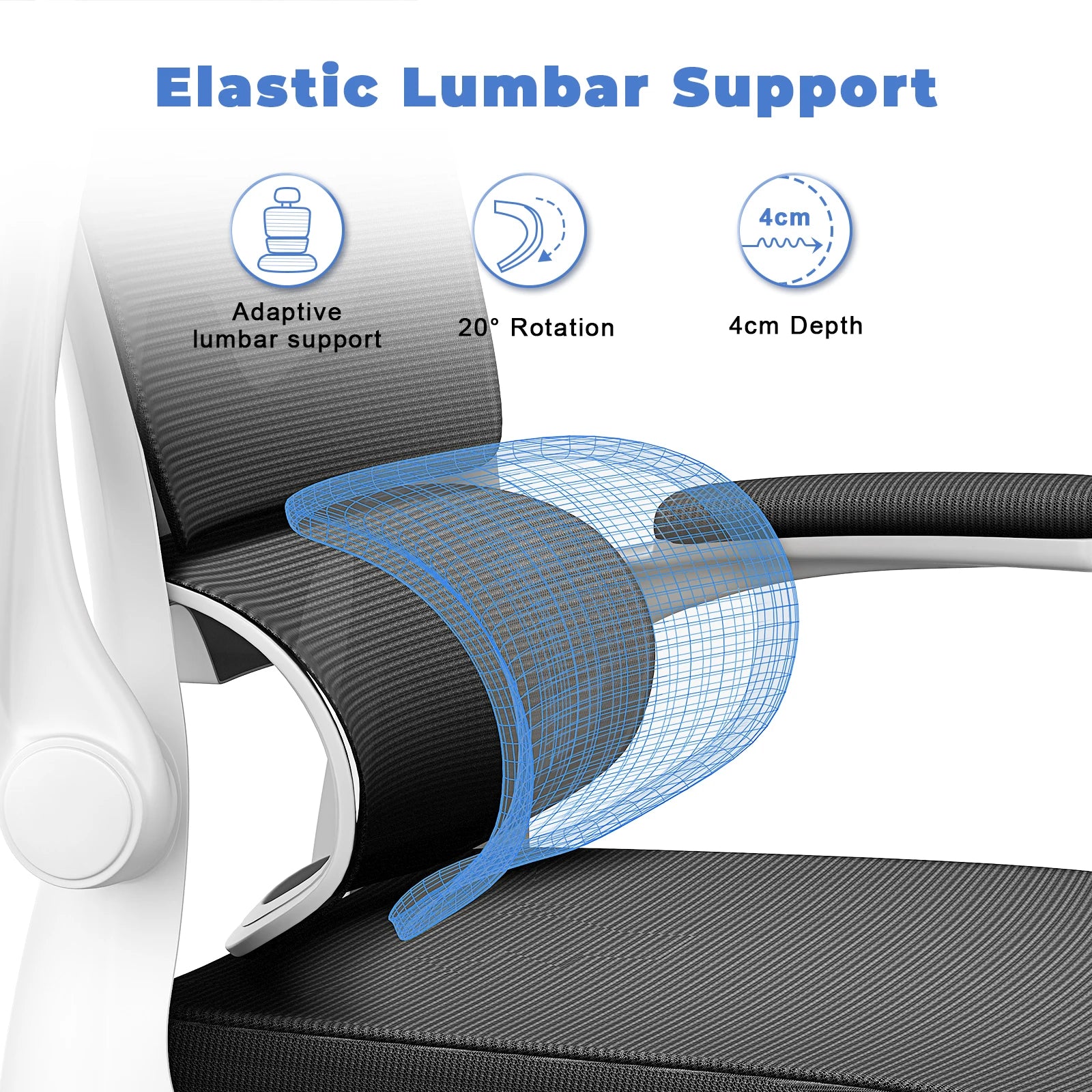 Chaise de Bureau Ergonomique Premium – Soutien Lombaire Dynamique, Dossier Respirant & Accoudoirs Relevables
