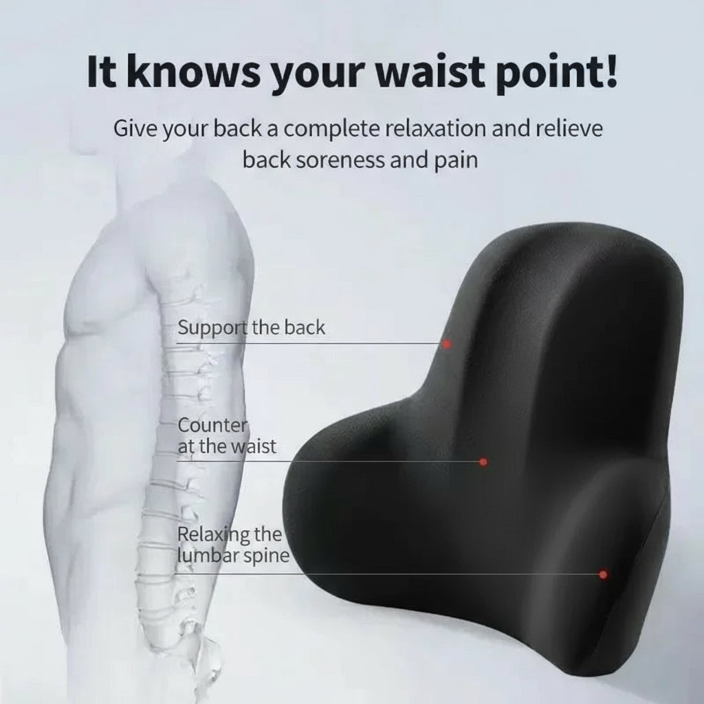 Coussin Lombaire Ergonomique – Soulage les Douleurs de Dos & Améliore la Posture