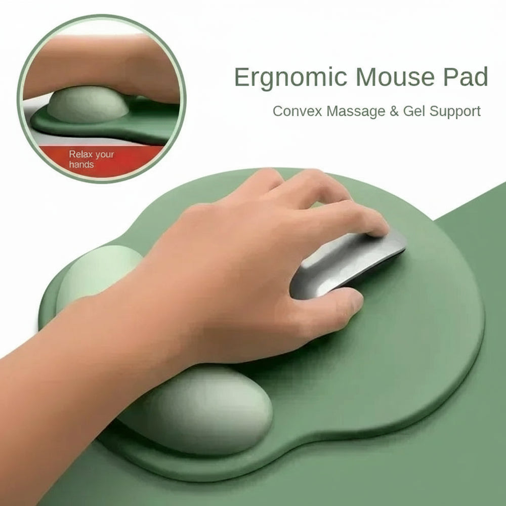 Tapis de souris ergonomique soutenant le poignet pendant l’utilisation de la souris pour limiter les tensions