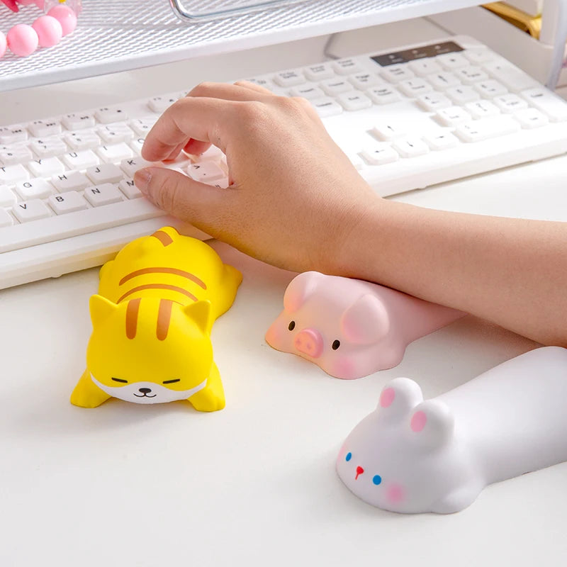 Tapis de Souris Mignon avec Repose Poignet – Chat, Lapin, Cochon ou Chien | Ergonomique & Confortable