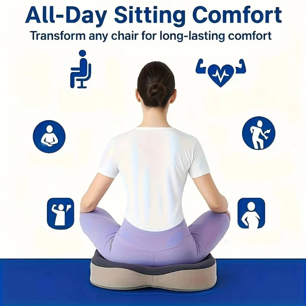 Coussin de Siège Ergonomique à Mémoire de Forme – Confort Prolongé & Soutien Postural
