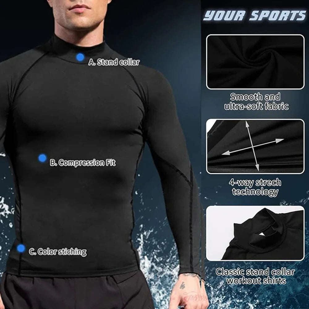T-shirt de Compression Homme – Maintien Musculaire & Confort Thermique