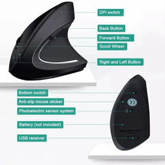 Souris Sans Fil 2.4 GHz Ergonomique – Précision, Confort et Liberté Totale