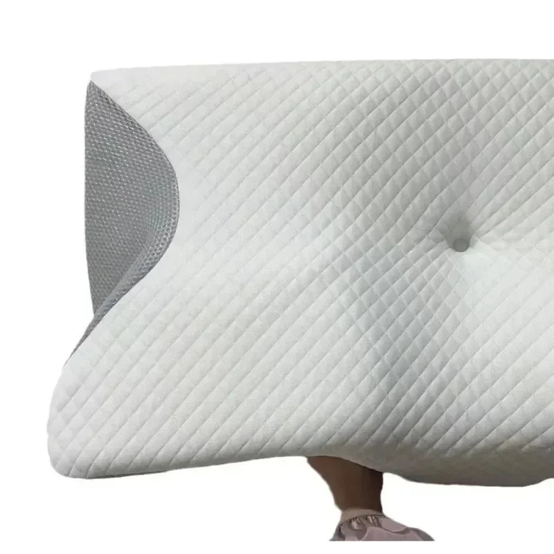 Oreiller ergonomique à mémoire de forme soutenant la tête et le cou pendant le sommeil sur le dos