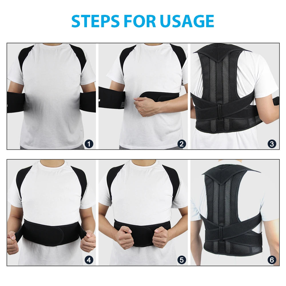 Correcteur de Posture Ergonomique – Redresse le Dos & Soulage les Douleurs Dorsales