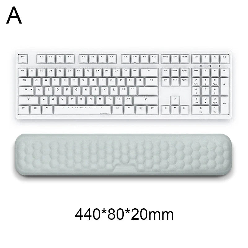 Repose-poignet à mémoire de forme noir pour clavier avec soutien ergonomique du poignet