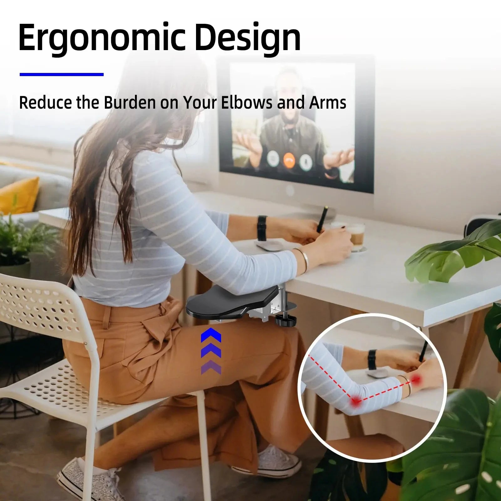 Support de Coude Pliable – Repose-Bras Ergonomique pour Bureau