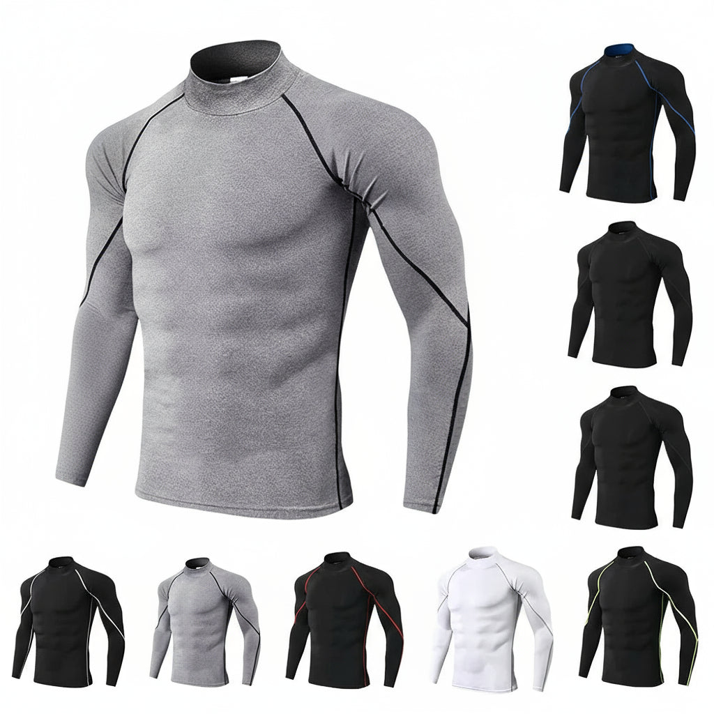 T-shirt de Compression Homme – Maintien Musculaire & Confort Thermique