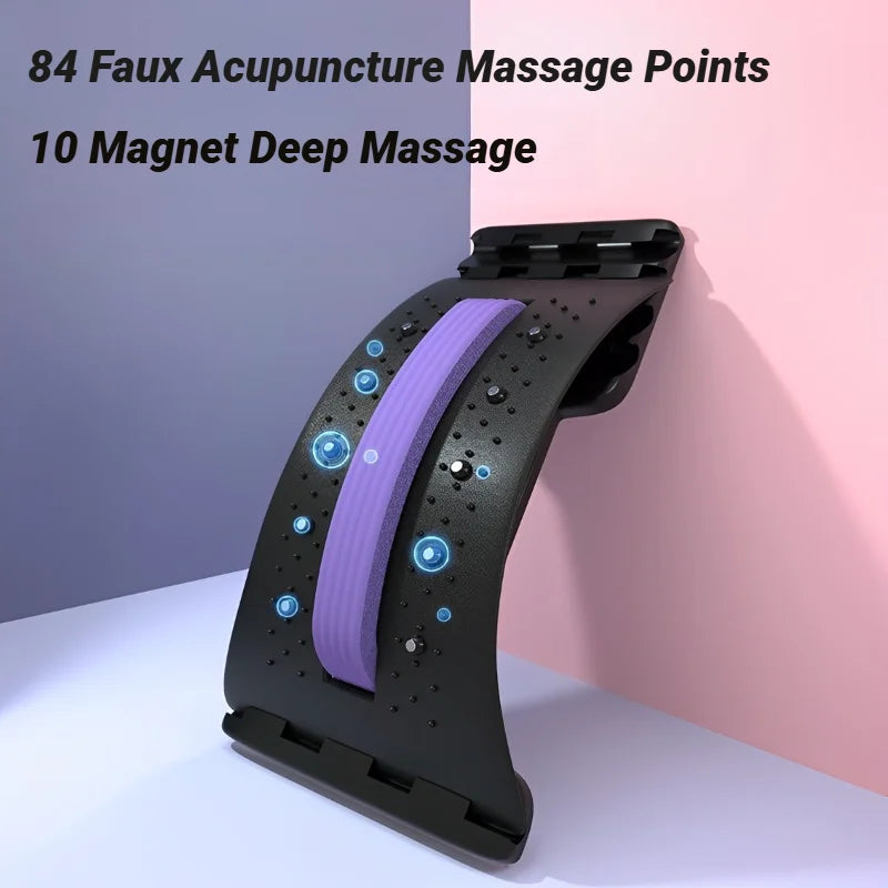 Appareil d’Étirement Lombaire 4 Niveaux – Soulagement Naturel du Dos et Massage Acupression