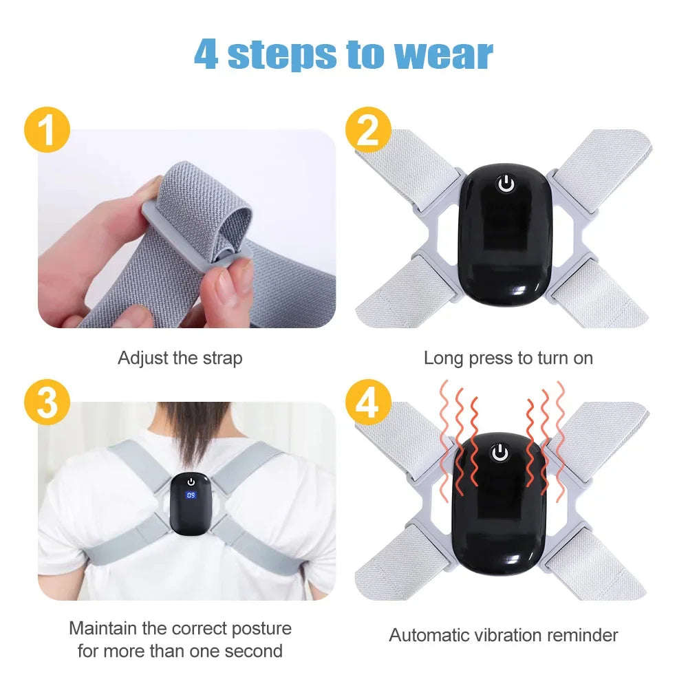 Correcteur de Posture Intelligent – Capteur Vibrant & Alignement du Dos