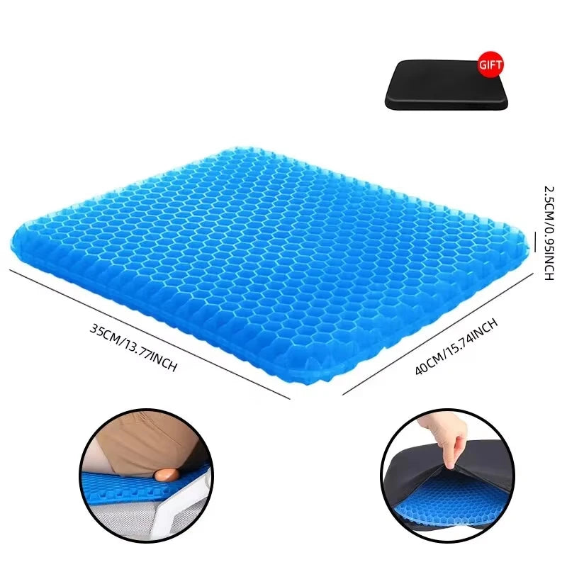 Coussin en Gel Alvéolaire – Confort Rafraîchissant et Soulagement du Coccyx
