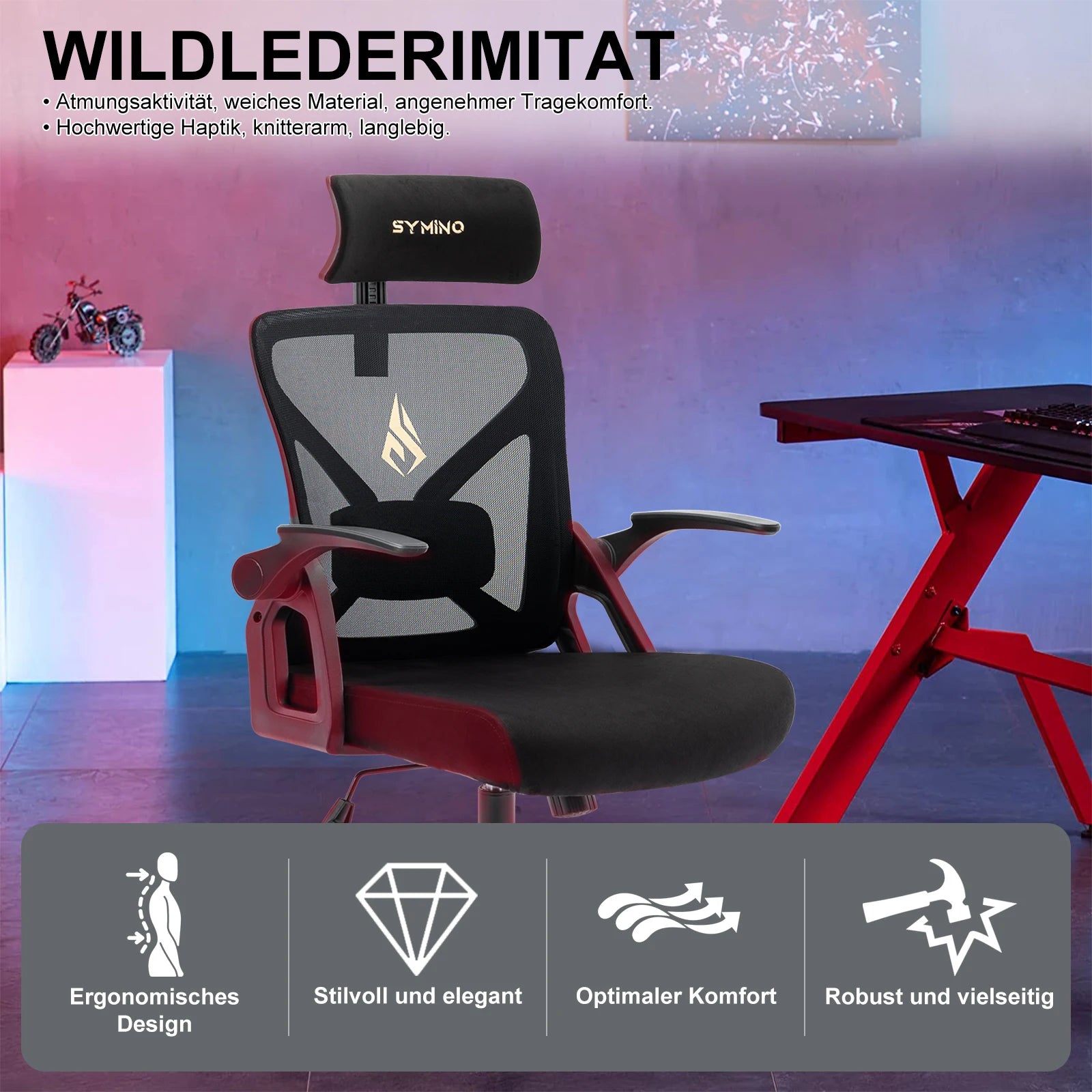 Chaise de Bureau Ergonomique – Confort, Soutien Lombaire & Design Moderne