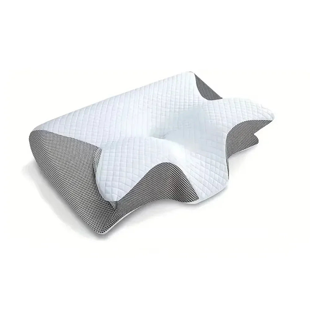 Oreiller cervical ergonomique à mémoire de forme en version foncée avec forme incurvée