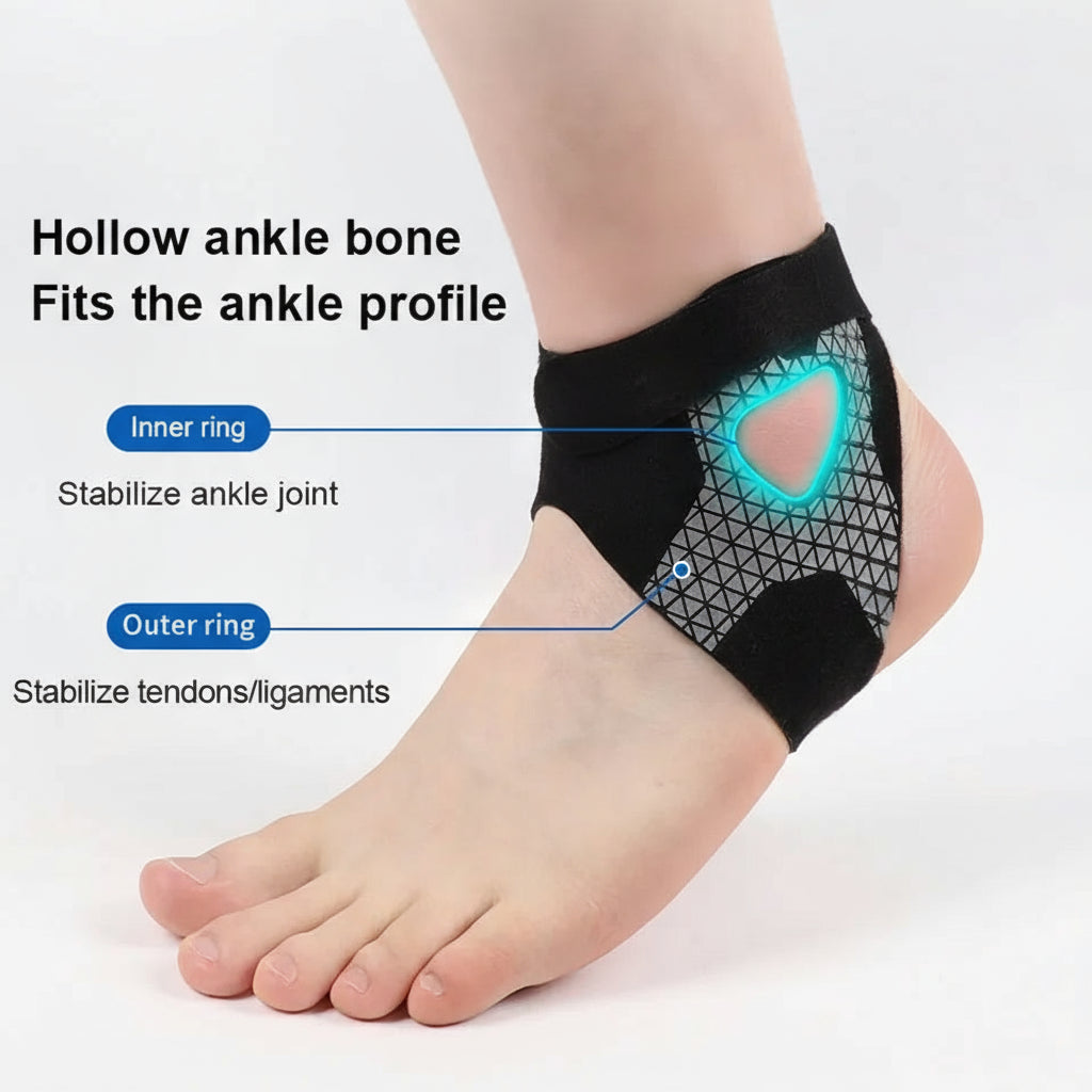Chevillère de Sport Ultra-Fine (1 Paire) – Compression Bidirectionnelle & Stabilité Articulaire