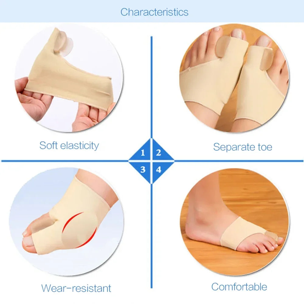 Correcteur Hallux Valgus en Gel Souple – Soulage et Corrige Naturellement les Oignons du Pied 👣