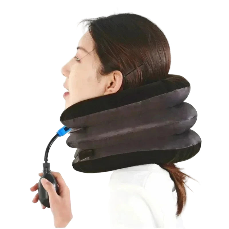 Collier Cervical Gonflable – Soulagement des Douleurs du Cou & Traction Naturelle